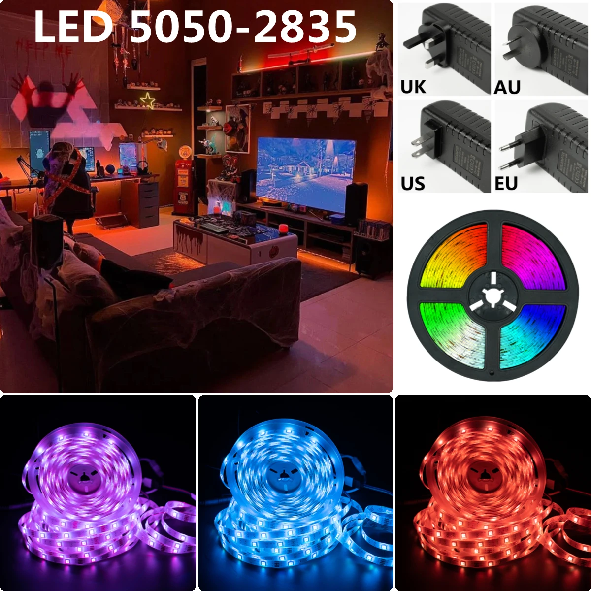 

Bluetooth LED Strip Lights Waterproof Lamp RGB 5050 SMD 2835 Flexible Tape Diode luces led DC12V For Holiday Decoration