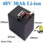 GTK металлический чехол 48V 30Ah литий-ионный аккумулятор с BMS для 1000W 1500W 2000W электрический велосипед трицикл + зарядное устройство 54,6 V 3A