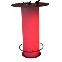 bar party glowing led cocktail table with ice bucket