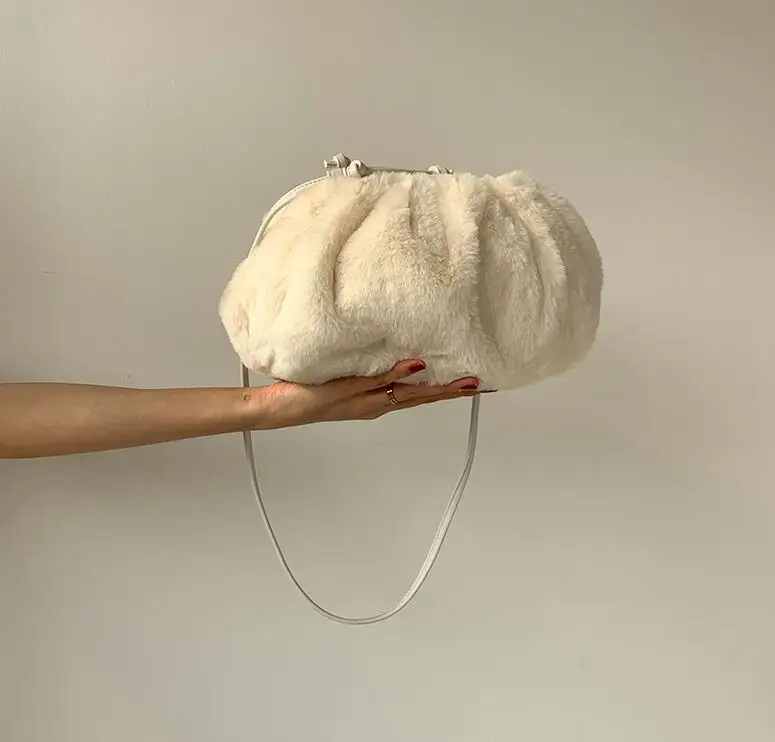 AIMIYOUNG женские сумки через плечо клатчи пельмени дизайнерские меховые для женщин