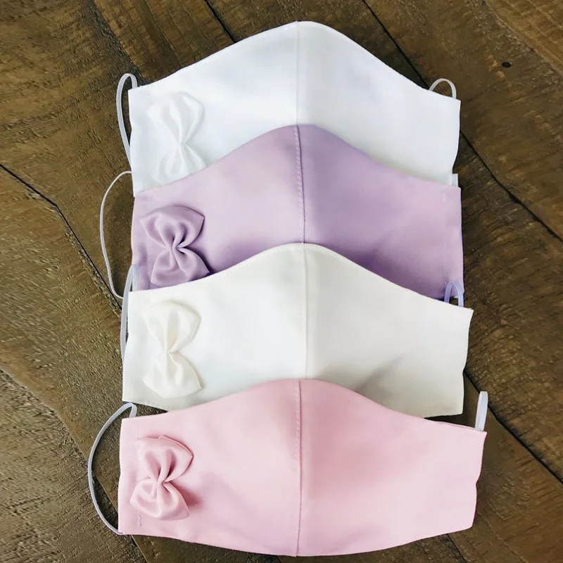 

Wedding Bridal Mask For Face Mascara Fabric Facial White Pink Stereoscopic Flower Face Jewelry Shading Decoration 2021