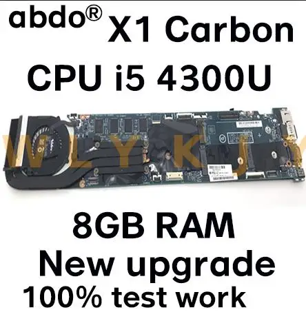 Материнская плата для ноутбука Lenovo Thinkpad X1 углерода I5-4300U 8GB системная 00HN767 12298-2