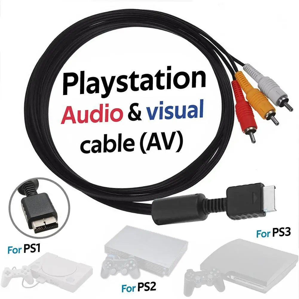Цифровые кабели OEM 6FT RCA AV TV Аудио Видео Стерео PS2 A/V для Playstation Cord PS1 PS3 Кабель PS 1/2/3 Sony