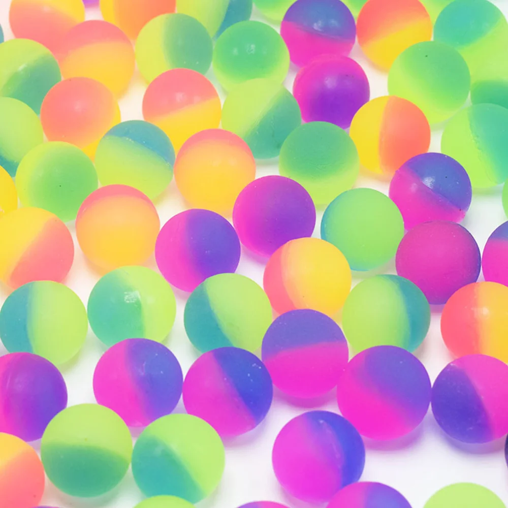 

20pcs 25mm Bi-color Bouncing Jumping Toys for Kids Matte Floating Water Outdoor for Kids Children (Mixed Color)
