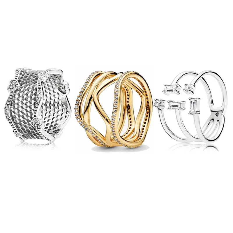 

Женское кольцо из серебра 925 пробы с кристаллами