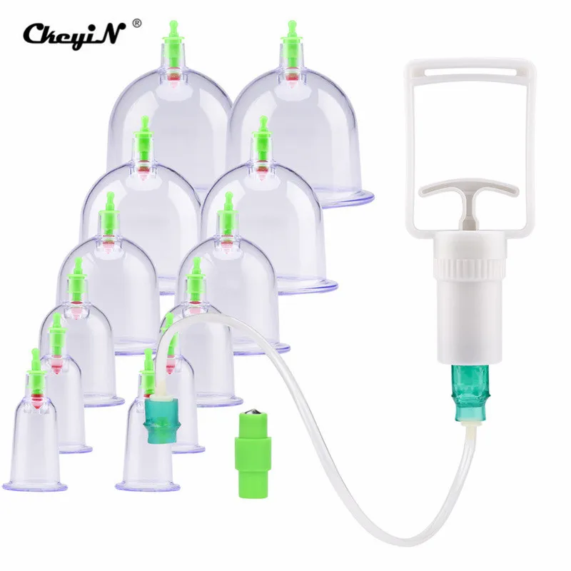 Терапевтические вакуумные банки 12 шт./компл. для терапии тела чашки массажа спины