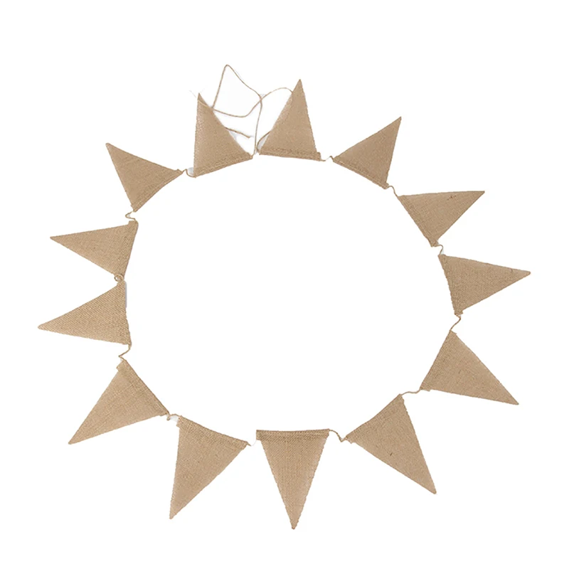 10 м 48 флаги Любовь Сердце деревенский гессиан джутовые льняные флажки Мешковина