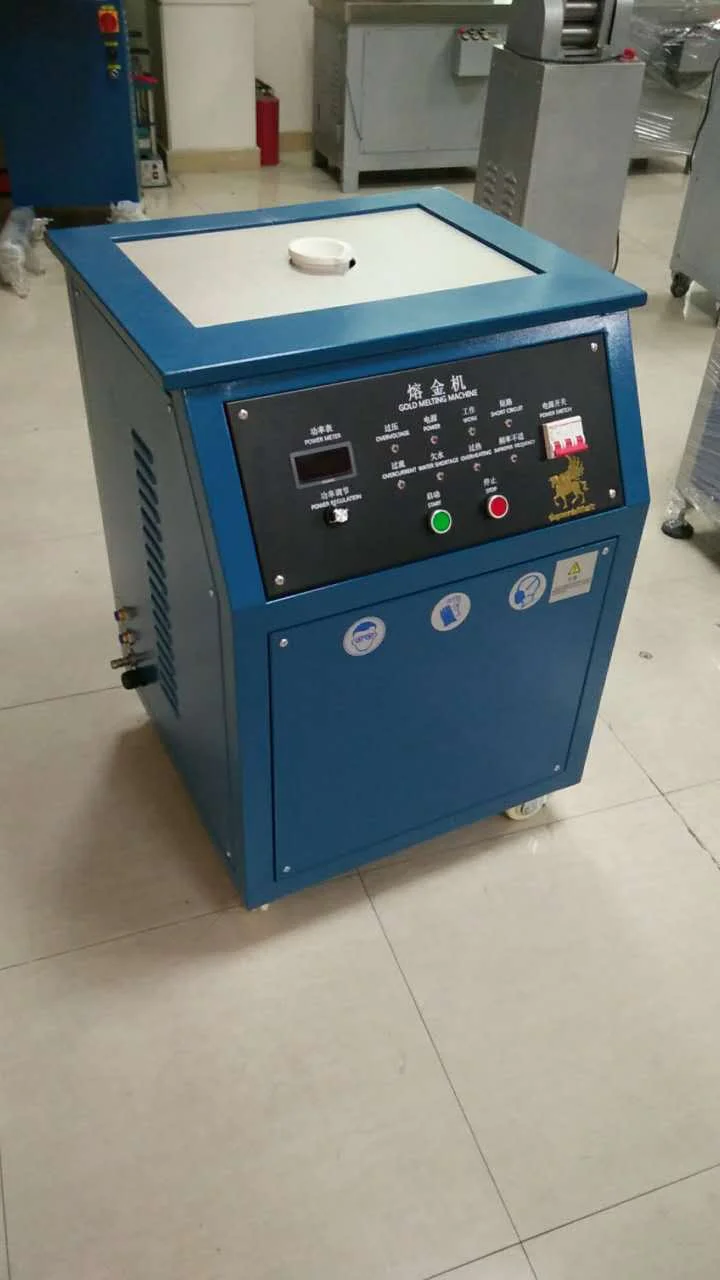 jewelry diy making Equipment 380V capacity 2kg Platinum induction Melting Furnace Gold SMelting Machine