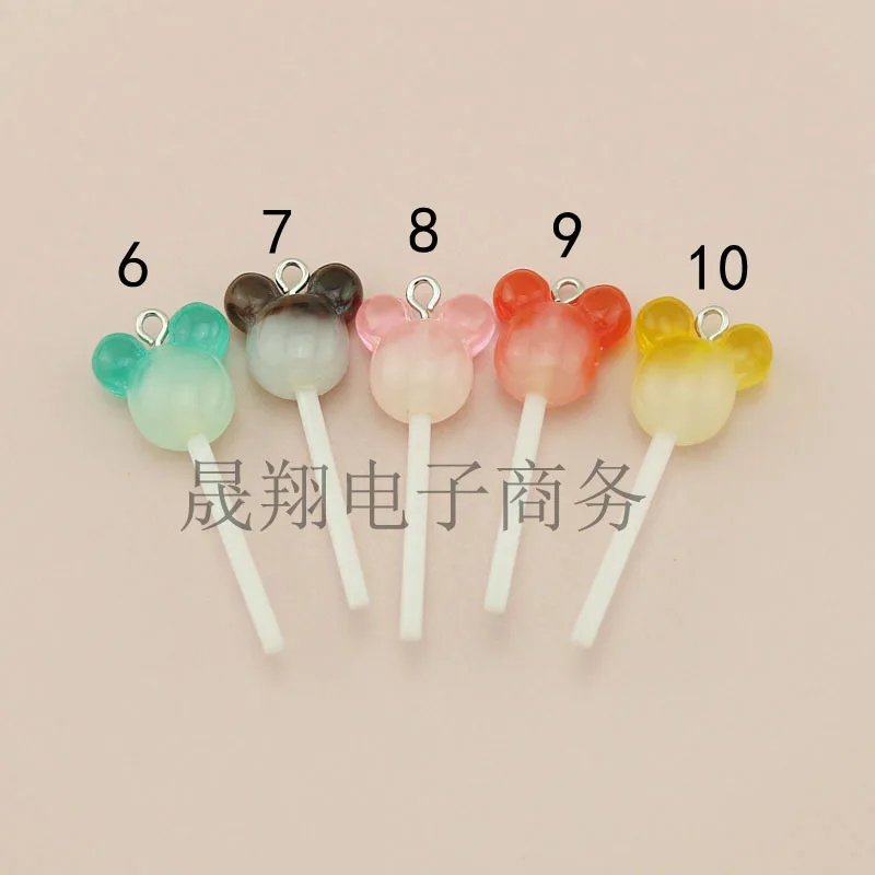 10 шт./упак. Красочные леденец конфеты каучуковые Подвески DIY серьги Модные