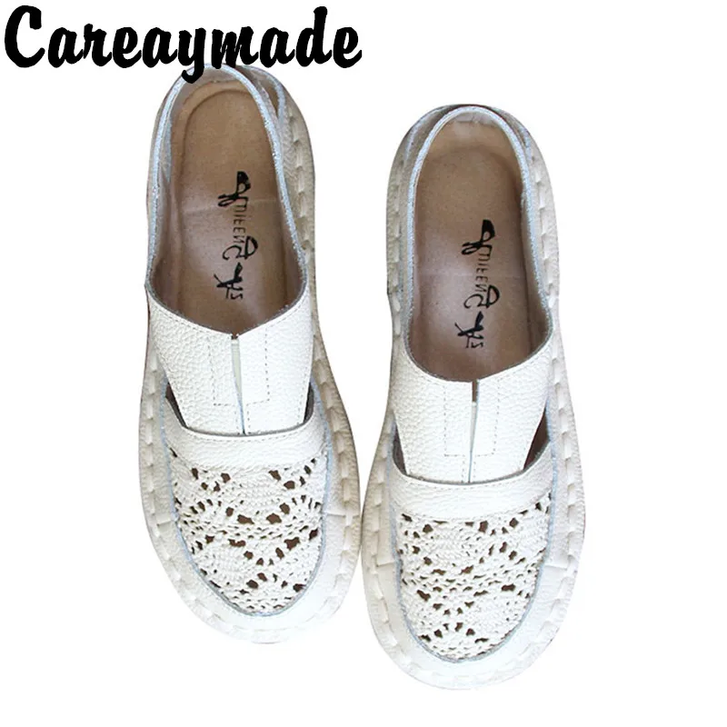 Careaymade новый лес Ретро Маленькая свежая поверхность кожи Стильная обувь сандалии