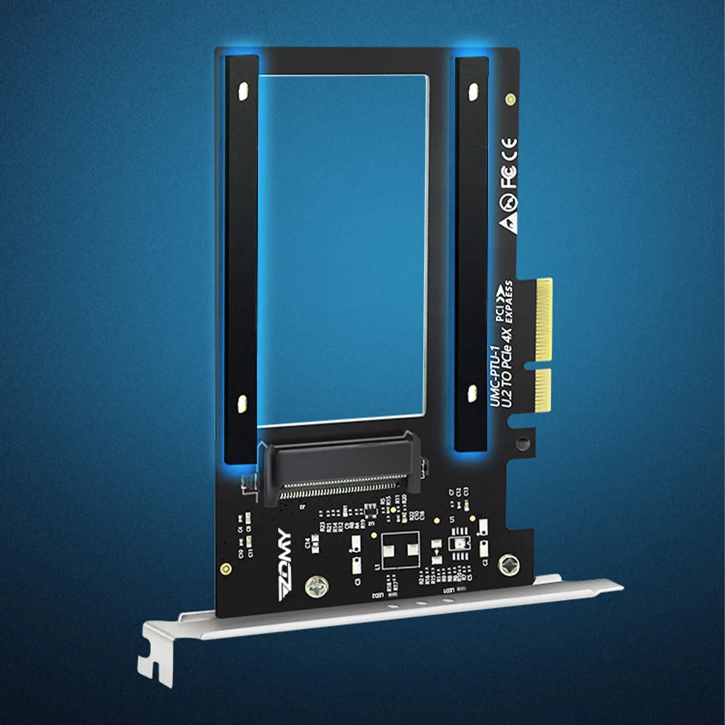 

U.2 to PCI-E X4 Riser Card 3.0 SFF-8639 to SSD Extension Adapter U.2 SSD SATA PCI Express Card for 2.5 Inch SATA HDD