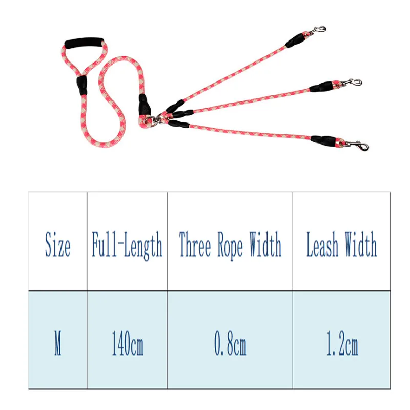 Товары для домашних животных поводок один перетаскивание три нейлоновая оплетка