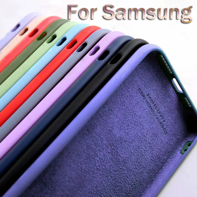 

Fashion Candy Colors Phone Case For Samsung Galaxy M31 M21 M30S M40 M40S M10 M20 M30 M51 Liquid Soft Silicone Protection Cover