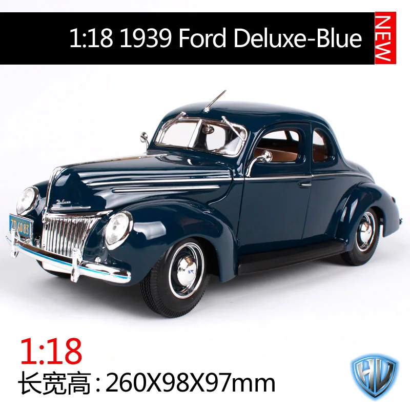 Maisto 1:18 1939 ford deluxe красный автомобиль литой под давлением 260*98*97 мм классический автомобиль литой под давлением старый известный роскошный автомобиль модели для мужчин 31180 - Цвет: 31180
