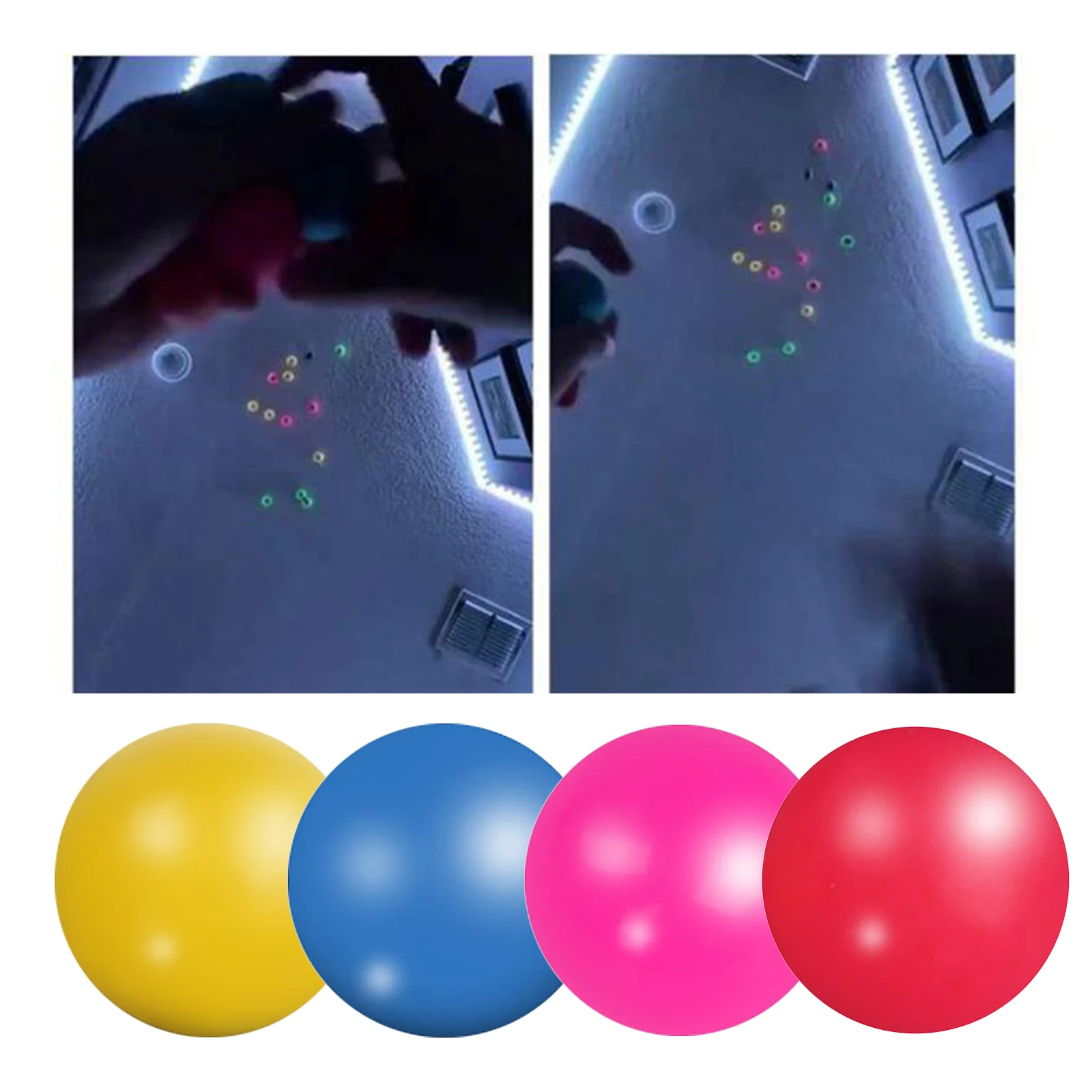 

Soft Squeeze Ball Charm Pressure Release Stick Ball Squishy Toys Vibrant Colors Gift