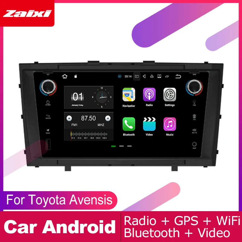 ZaiXi для Toyota Avensis 2009 2015 Автомобильная Мультимедийная система Android 2 DIN Автомобильный
