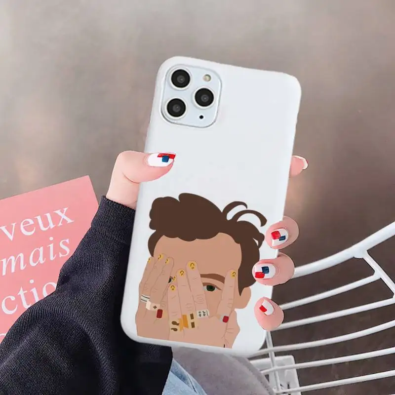 

Harry Styles fashion design cartoon luxury shell Phone Case Candy Color for iPhone 6 7 8 11 12 s mini pro X XS XR MAX Plus