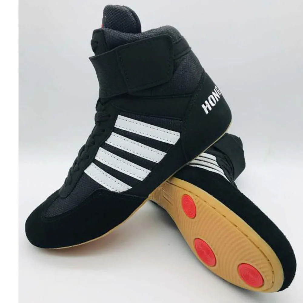 Sinibudo Wrestling Shoes for men raining shoes leather sneakers professional boxing shoes S003