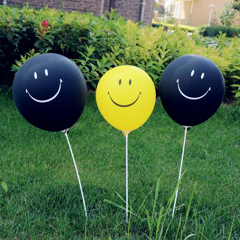 50 шт воздушные шары 12 дюймов латексные смайлики для украшения дня рождения