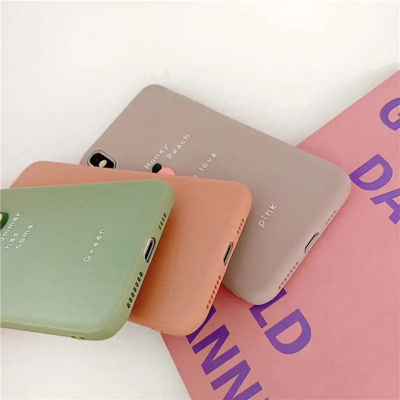 

3D Candy Color Avocado Letter Soft Case For Huawei Honor 8X 20 9X Play Y9 2019 Nova 3i 3 5 Mate 10 Lite P20 P30 Pro Cover gift