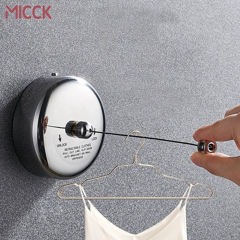 MICCK портативная Выдвижная Веревка для белья из нержавеющей стали использования в