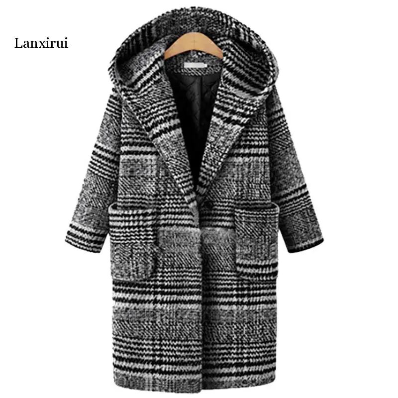 Модные пальто для зимы женское теплое шерстяное женские свободные длинные