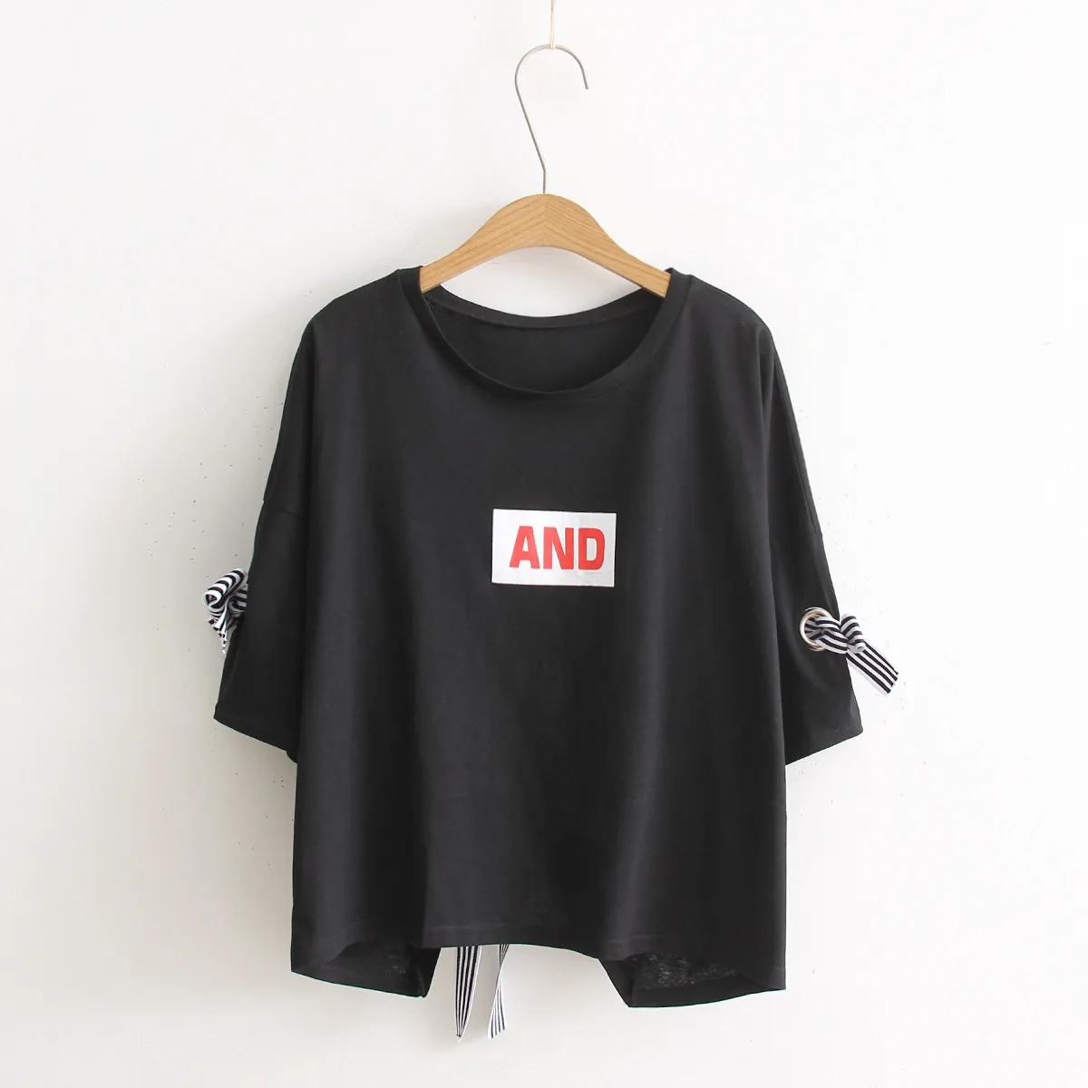 FTLZZ новый летний укороченный топ Женская футболка с буквенным принтом короткий