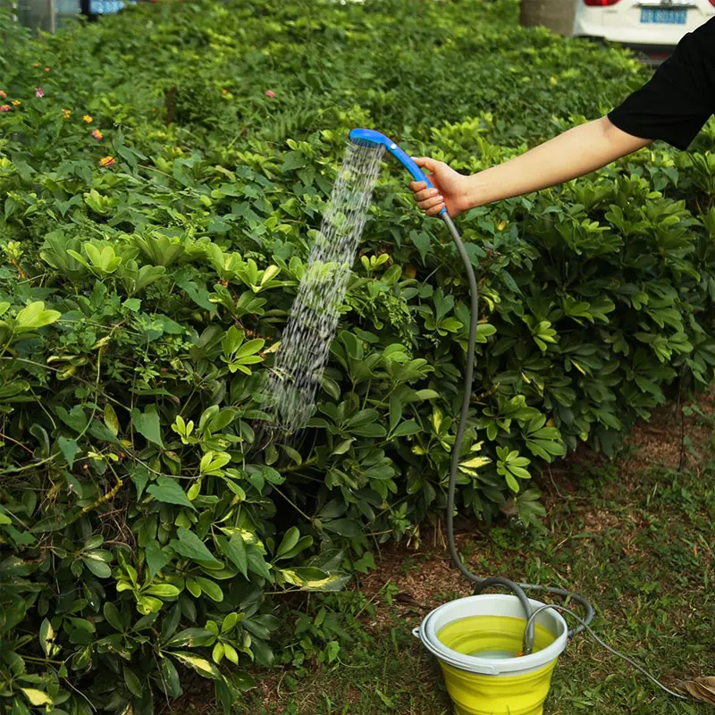 

Outdoor Camping Shower Water Bag 12V Handheld Shower Nozzles Kit Portable Shower Head High Pressure Power Washer Rechargeable