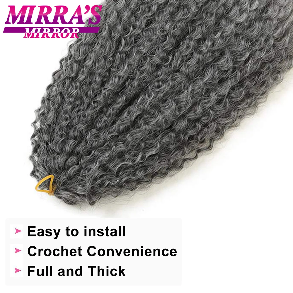 Синтетические бразильские плетеные удлинители волос 18 дюймов афро кудрявые