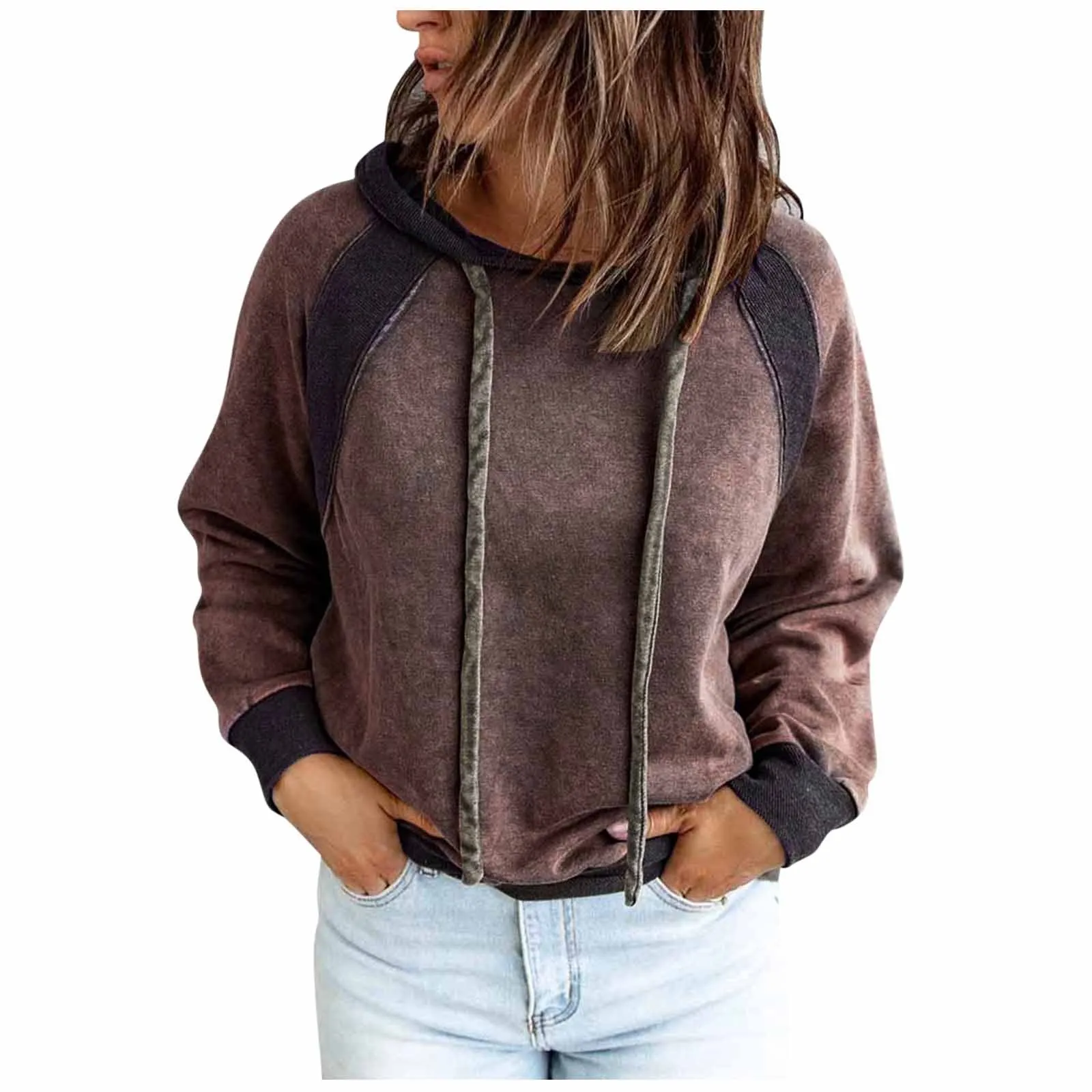 Спортивные свитшоты Hippie с выцветшим графическим рисунком Женский Осенний