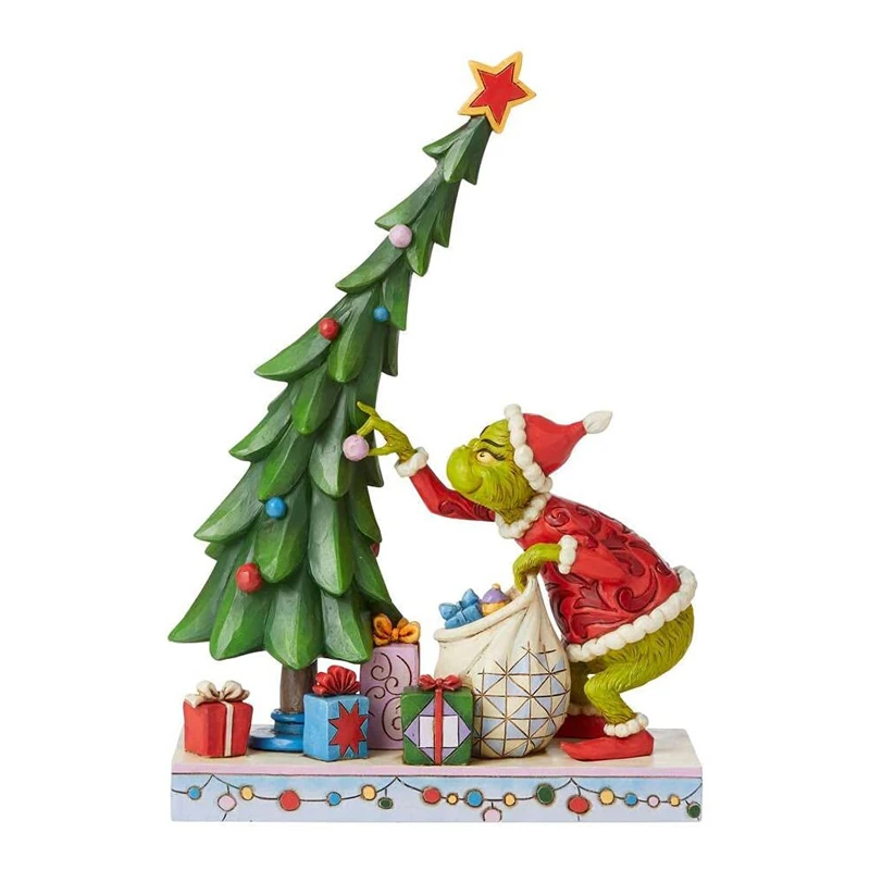 

Забавная фигурка рождественской елки Grinch, статуя из смолы, палантин Grinch, рождественские украшения, аксессуары, подарок, домашний декор, пода...