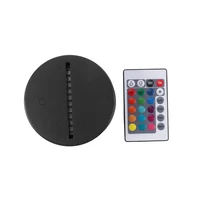 1510pcslot 3d led lamp base acrylic night light base led usb touch remote control lighting accessories base lamp cord