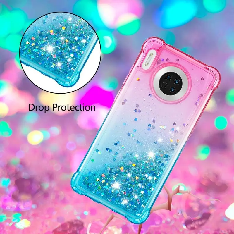 

Huawei Mate 30 Case Soft TPU Silicon Phone Cover Huawei Mate30 Mate 30 Lite Mate 30 Pro Fashion Dynamic Liquid Quicksand Cases