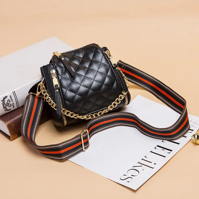 Fashion Female Shoulder bags for women 2020 mini leather tote Crossbody bag designer small bucket purses Chains ladies handbags | Багаж и