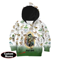 love animal dinosaur customize your name 3d printed hoodies kids pullover sweatshirt jacket t shirts boy girl cosplay costumes 3