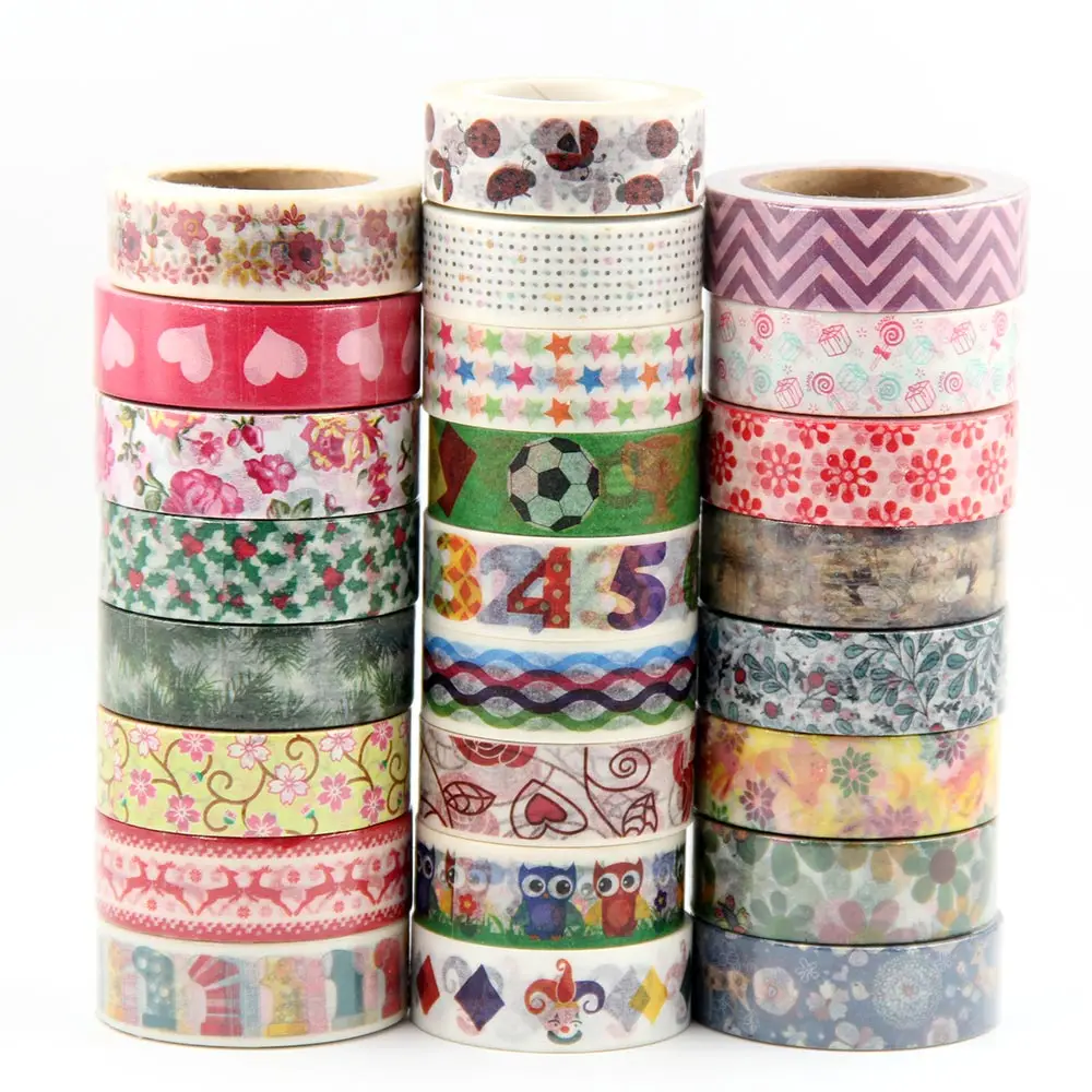 Милая декоративная Васи лента размером 15 мм X 10 м в виде цветов еды животных