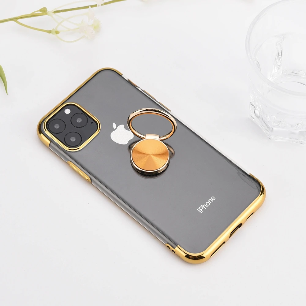Чехол для iphone 8 7 plus 6 s 11 Pro Max прозрачный чехол с магнитным кольцом XS XR X