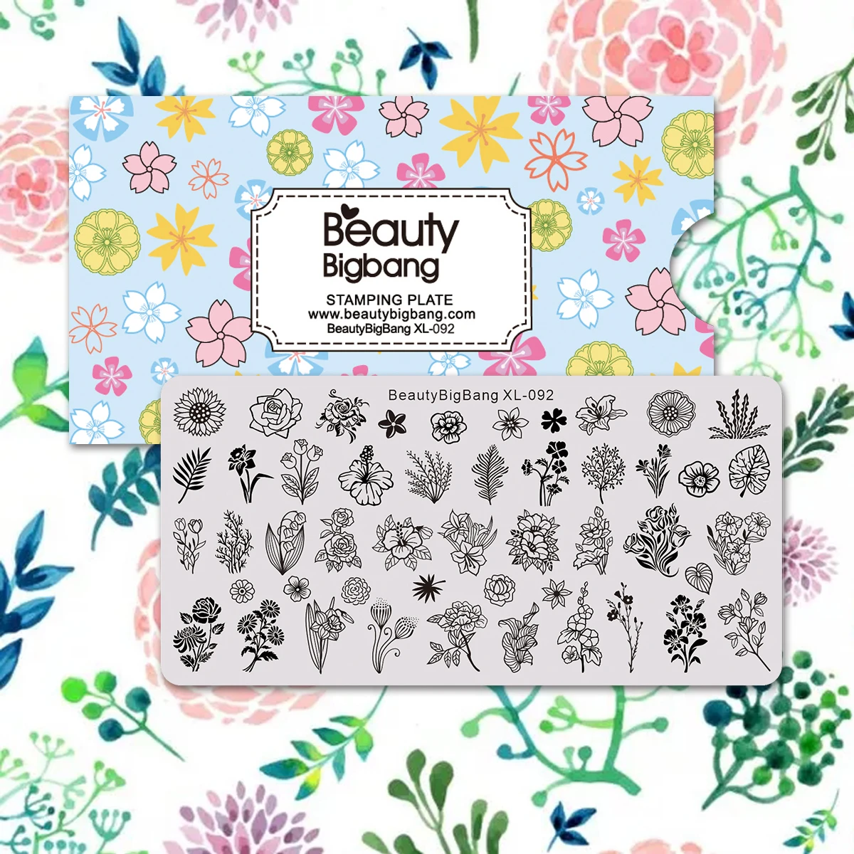 BeautyBigBang штампованные пластины для ногтей цветок трава лист формы шаблон дизайна