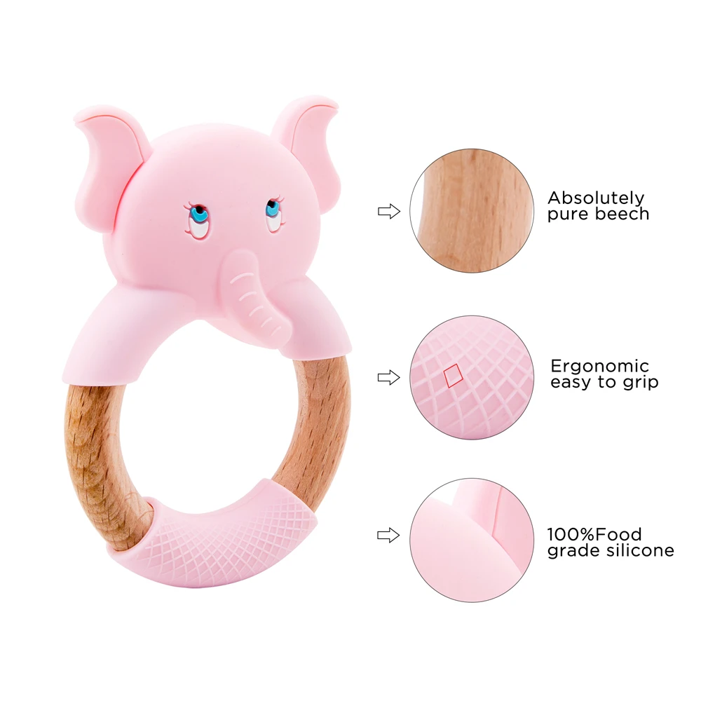 5 шт. Силиконовые Зубные кольца для детей из бука|Детские прорезыватели| |