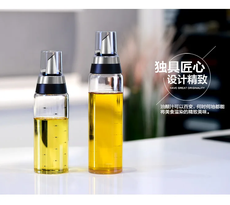 Большая бутылка для масла большая уксуса стеклянная герметичная кухонная