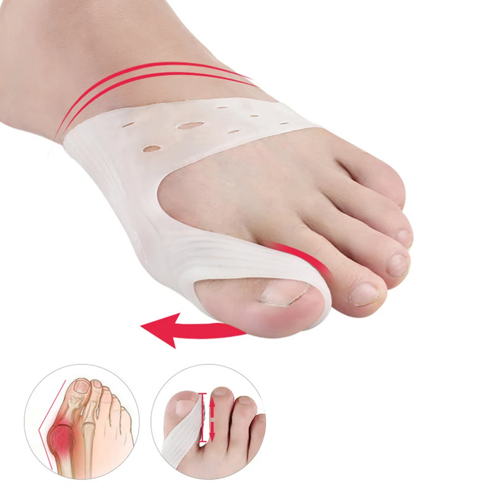 

1 Pair Sebs Toe Separator Silicone Insoles Toe Overlapping Pain Relieve Spreader Foot Protector Inserts Orthosis Foot Care Tools