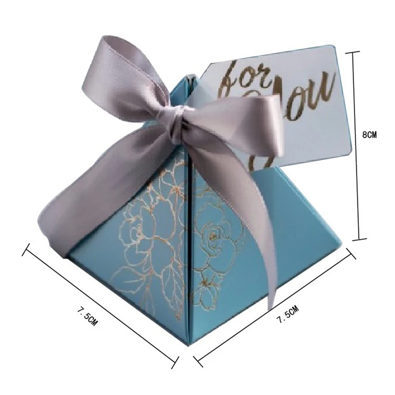 Подарочные коробки треугольная пирамида коробка для конфет свадебные сувениры и