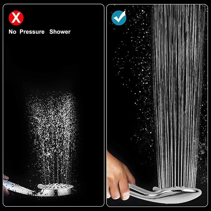 

Handheld Shower Head, High Pressure Showerhead Kit with 5 Sprayer Modes, Detachable Shower Head with Hand Held