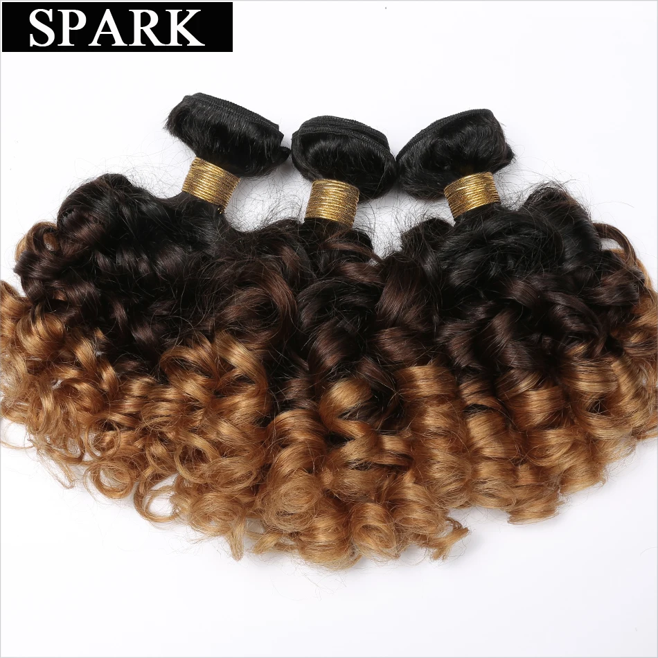 Бразильские волнистые человеческие волосы для наращивания 3 тона черные пряди L |