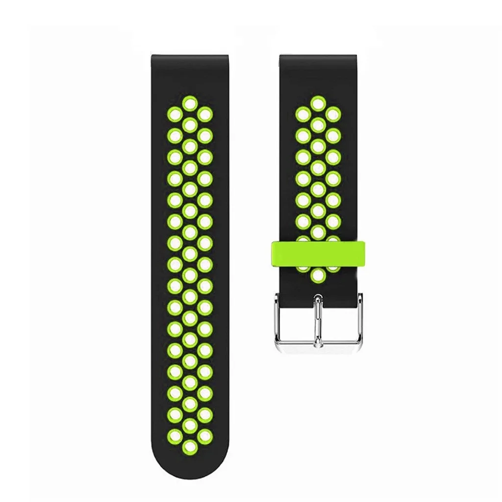 Green Проветриваемый силиконовый ремешок для Huami AMAZFIT GTR 47 мм, ремешок для умных часов, сменный мужской Т-образный спортивный мягкий браслет для женщин и мужчин 19Aug - Цвет: Green