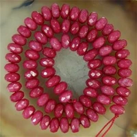 red brazil stone 5x8mm charms jades chalcedony faceted abacus classical loose beads diy hot sale jewelry making 15 inches my1356