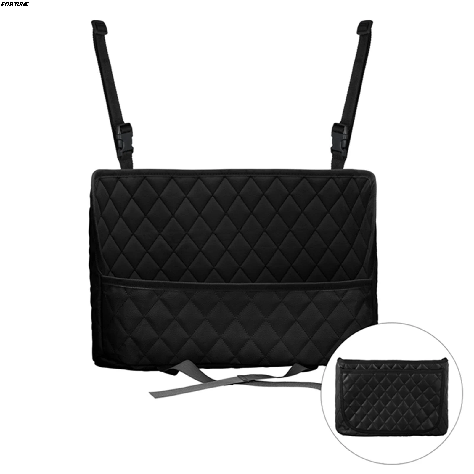 

Pu Car Storage Bag Handbag Holder Storage Net Pocket Car Seat Storage Organizer For Auto Interior Stowing Tidying Organizer