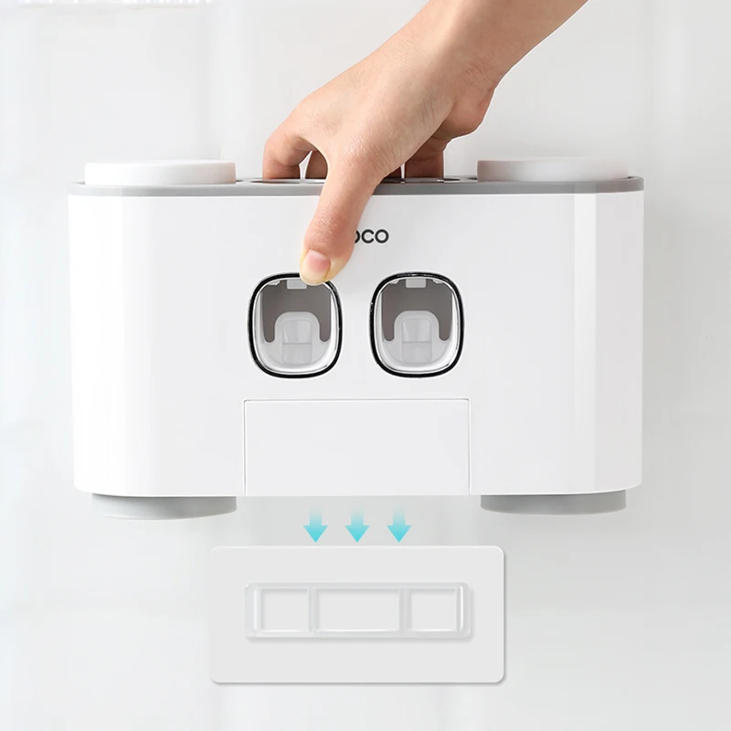 Автоматический Дозатор зубной пасты Зубная щётка держатель с креплением 4 чашки