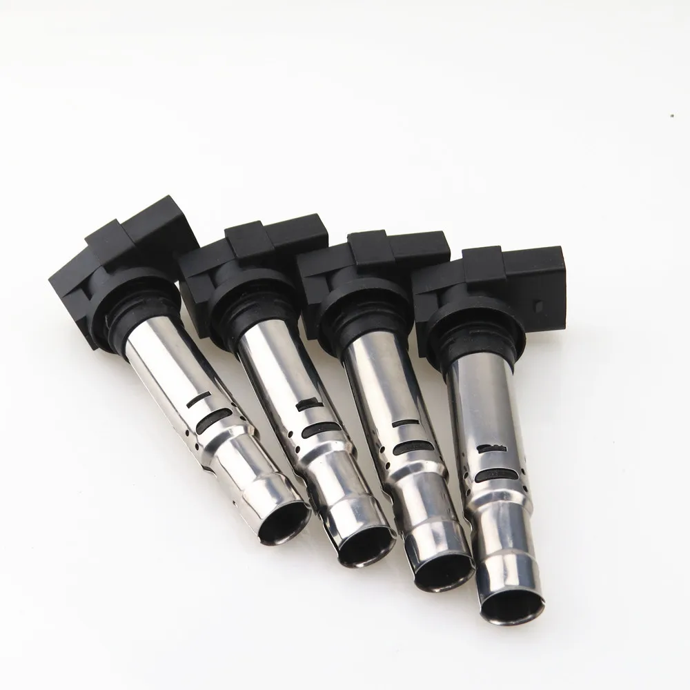 FHAWKEYEQ 4 x катушки зажигания двигателя для VW Caddy Beetle Polo Golf Touran Scirocco Passat сиденье Jetta 09 12
