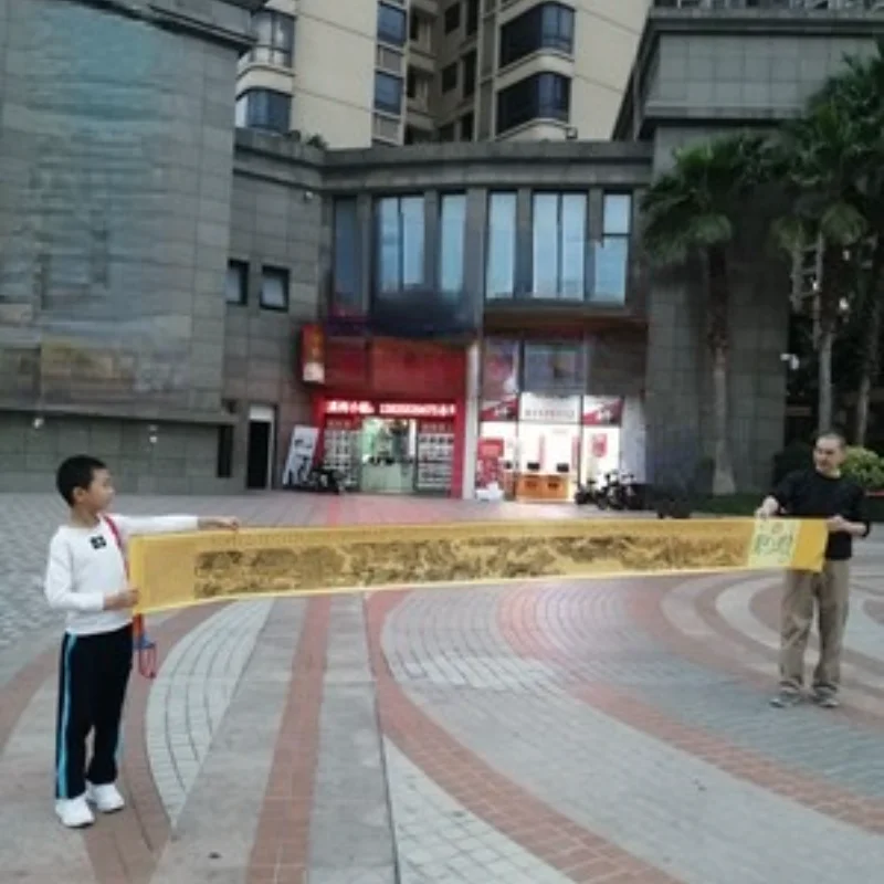 

Imitation of Famous Chinese Paintings Spray Painting Hd Panoramic View Qingming River Map Scroll Decorative Landscape Painting